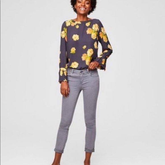 Loft gray modern skinny crop jeans size 26/2 - Picture 1 of 7